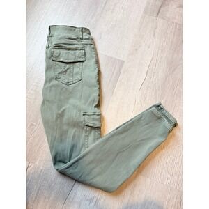 SPANX Pants Stretch Twill Ankle Cargo Sage Green Women's Size medium